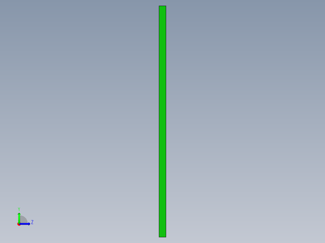 简单的双面PCB板原型50毫米x50毫米。孔直径为1毫米，孔距为2.54毫米。焊盘之间没有走线连接左视图
