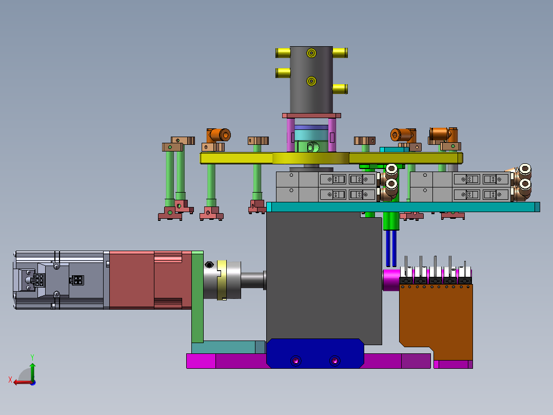 分割器转盘搬运模组后视图