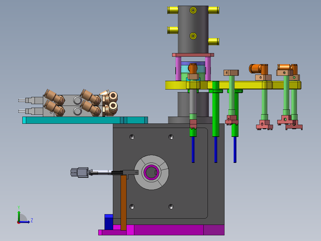 分割器转盘搬运模组左视图