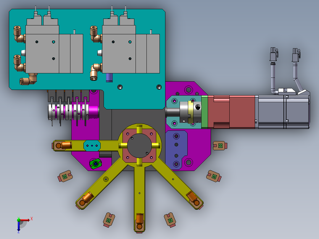 分割器转盘搬运模组俯视图