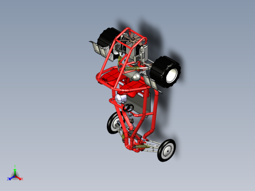 越野钢管车架3D图纸 STP格式