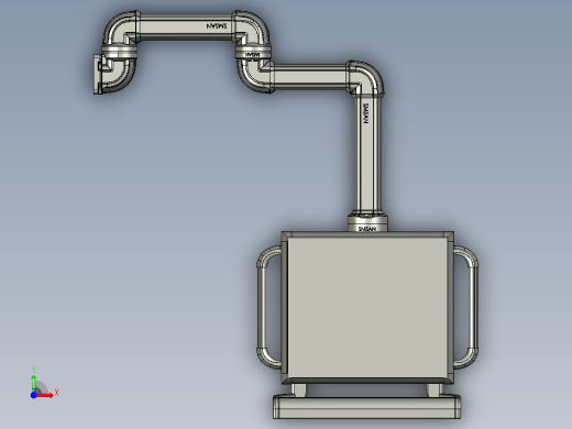 悬臂控制操控箱键盘支架-A4-墙座-转角-中间连接器-箱体连接器-300-200-250前视缩略图