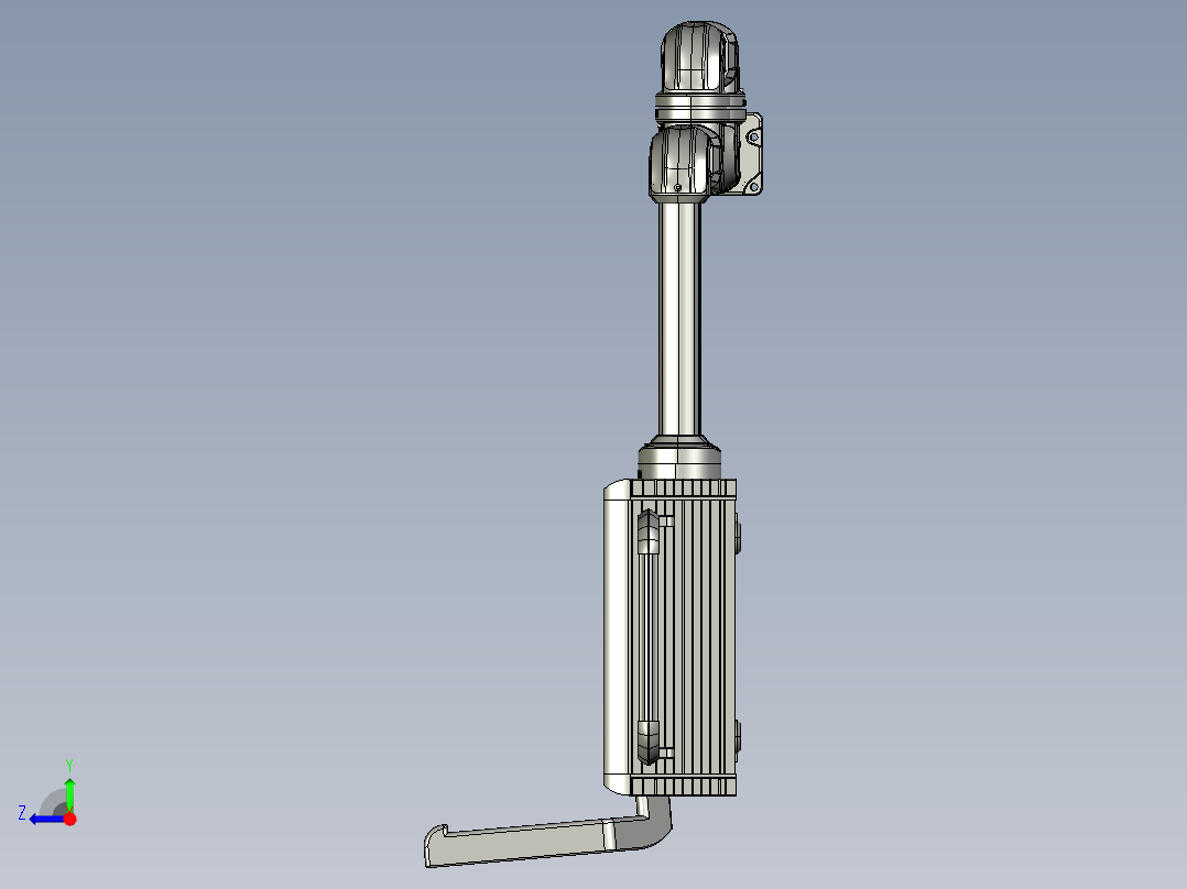 悬臂控制操控箱键盘支架-A4-墙座-转角-中间连接器-箱体连接器-300-200-250右视图
