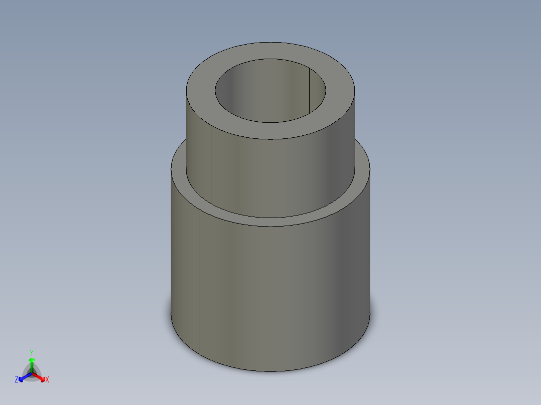 船舶管路系统SeaCor_ReducerCoupling_SxS_37J129101_0.75in x 0.5in正等轴测图