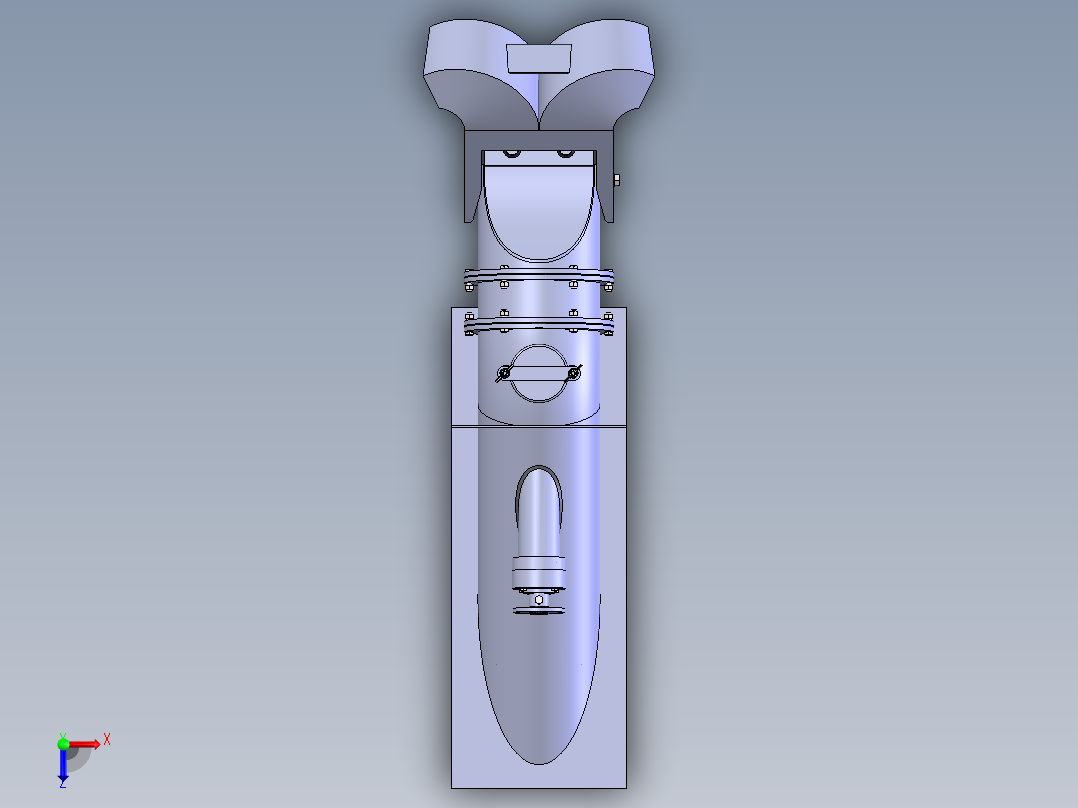 喷水推进器俯视图