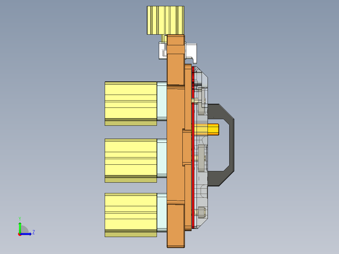 KF-C-笔记本CNC工装夹具三维模型CNC1铣墙高-220311左视图