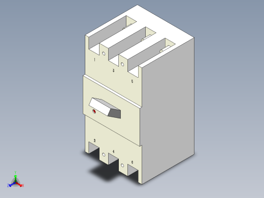 人民电器集团 RDM1-63L 3P正等轴测缩略图