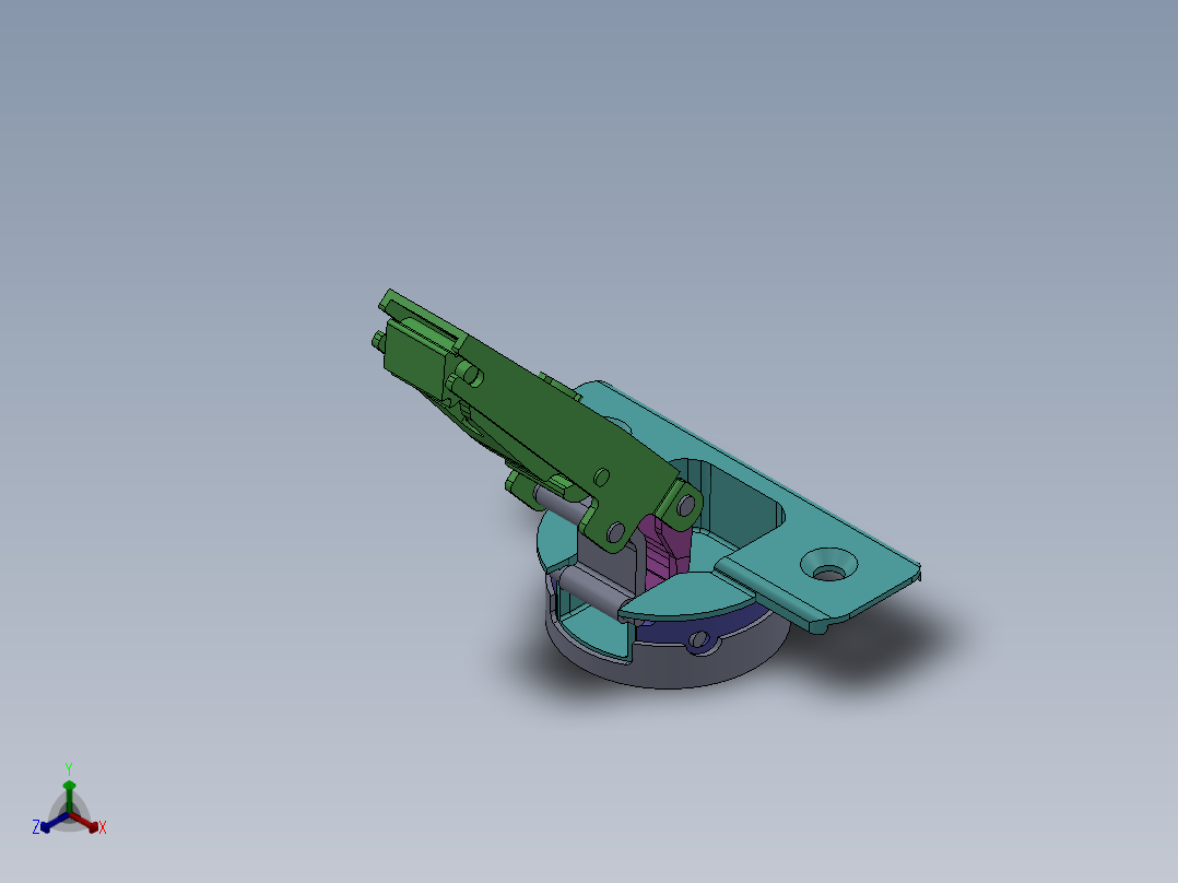 铰链、-铰链hafele-正等轴测图