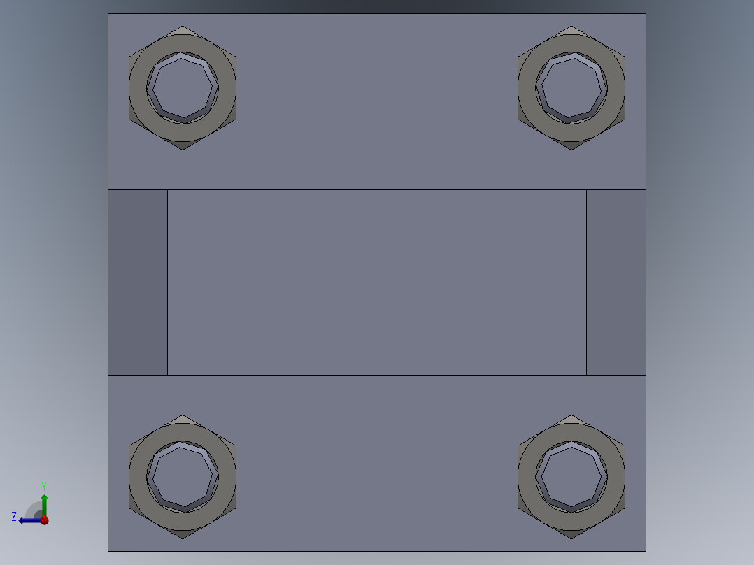 横拉杆液压缸63x45x430 mm右视图