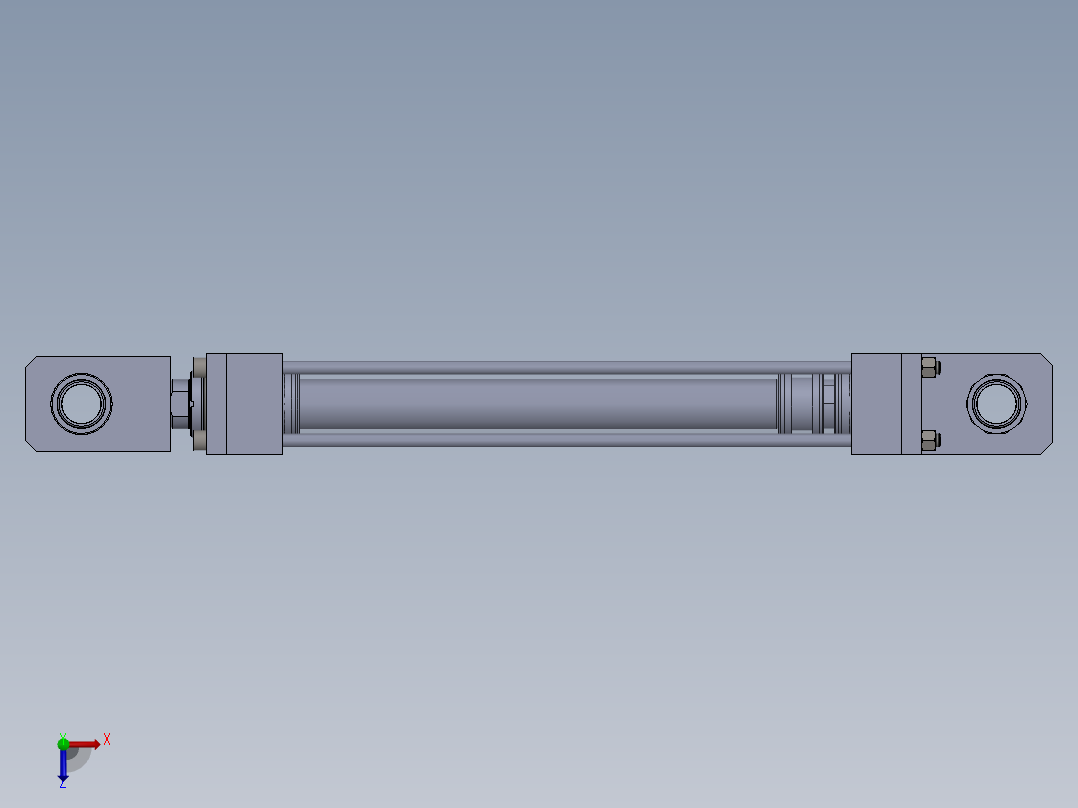 横拉杆液压缸63x45x430 mm俯视图