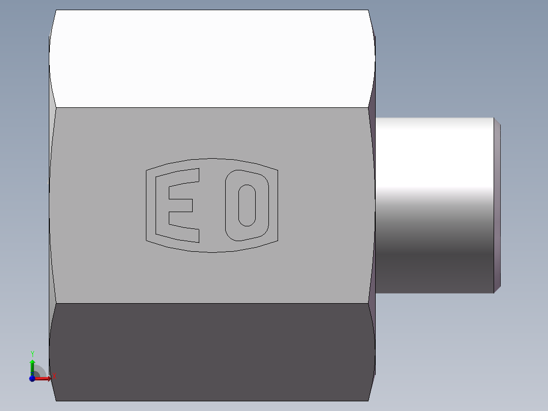 直通内螺纹接头、5CB-14-08前视图