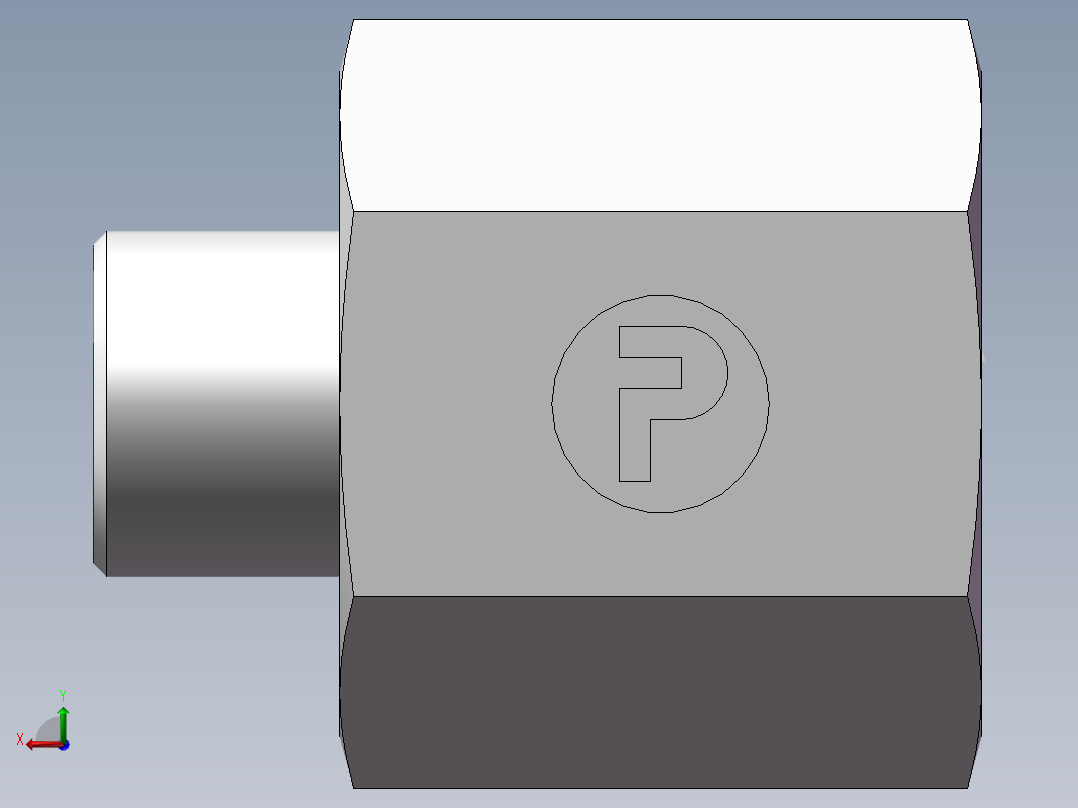 直通内螺纹接头、5CB-14-08后视图