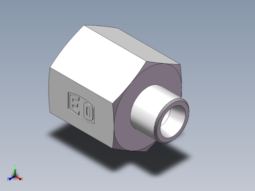 直通内螺纹接头、5CB-14-08正等轴测缩略图