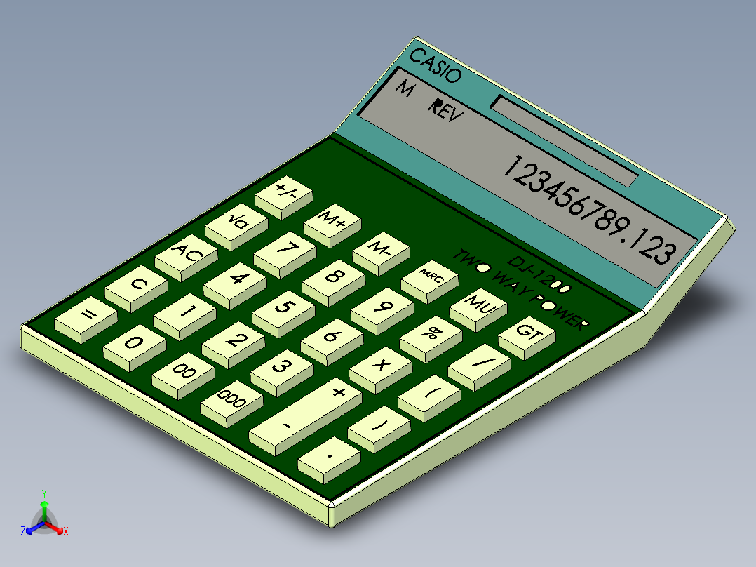 计算器(26)正等轴测图