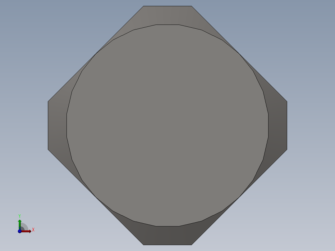 GB／T84-1988方头凹端紧定螺钉M20×40前视图