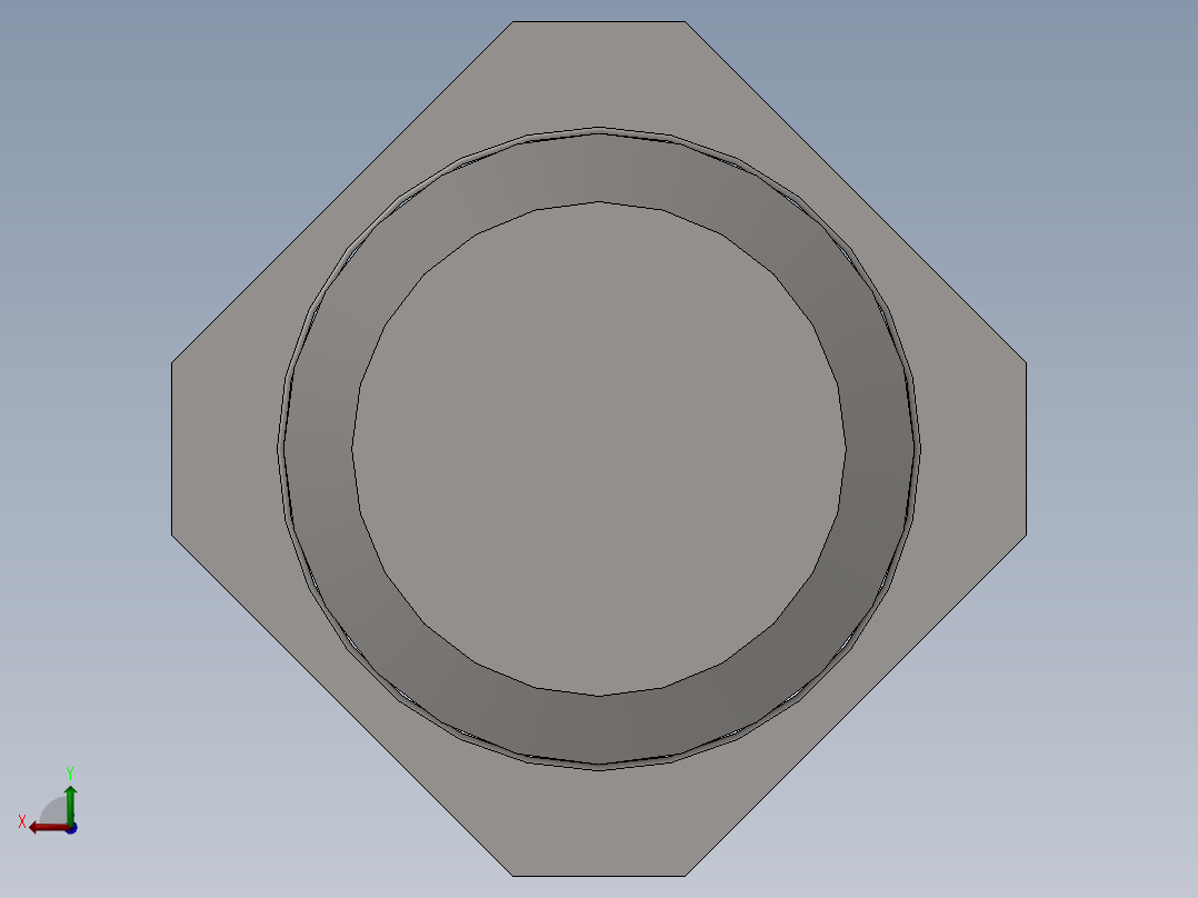 GB／T84-1988方头凹端紧定螺钉M20×40后视图
