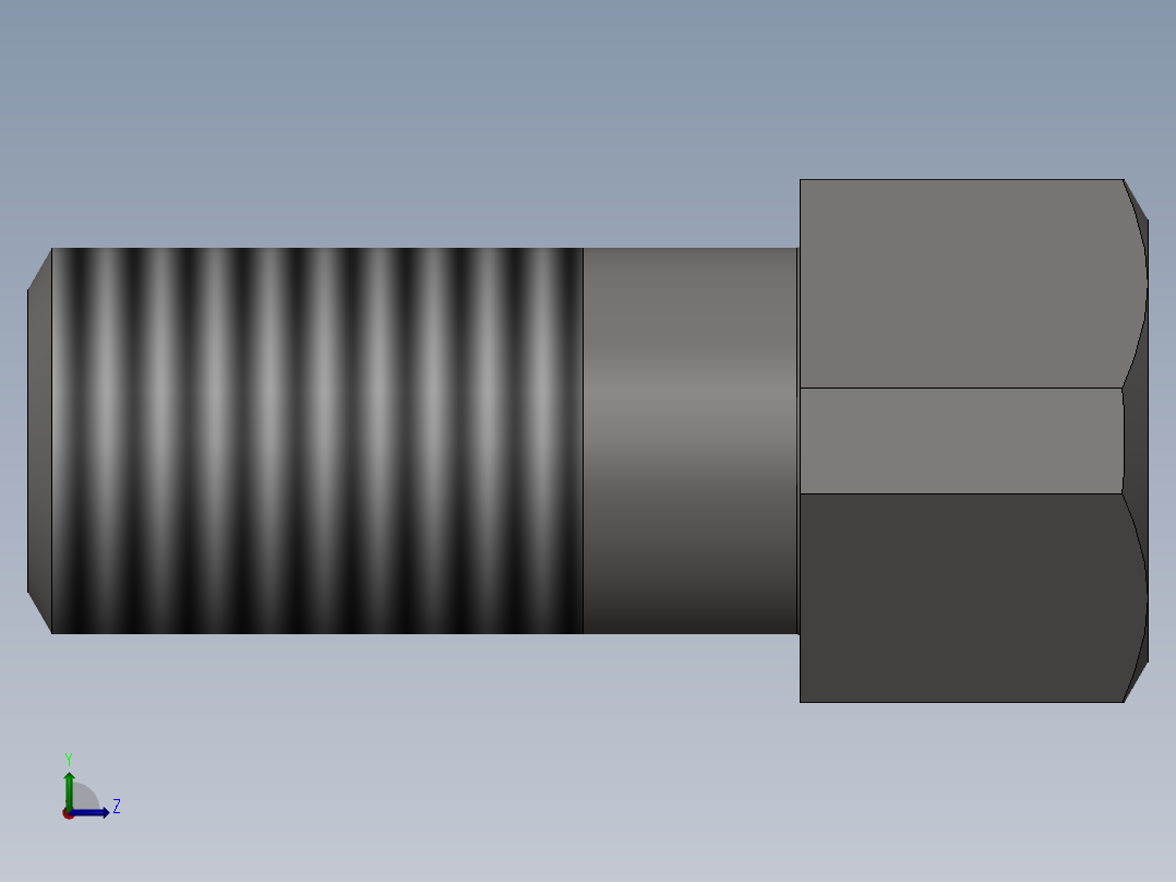 GB／T84-1988方头凹端紧定螺钉M20×40左视图