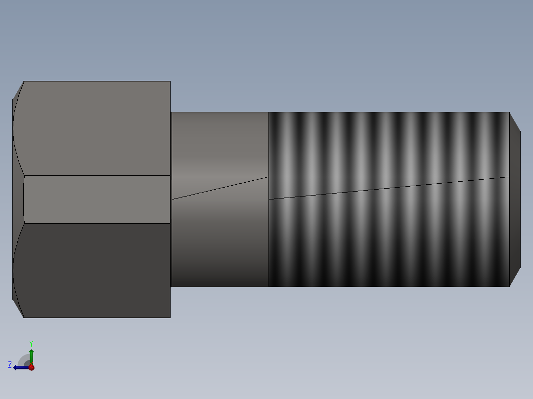 GB／T84-1988方头凹端紧定螺钉M20×40右视图