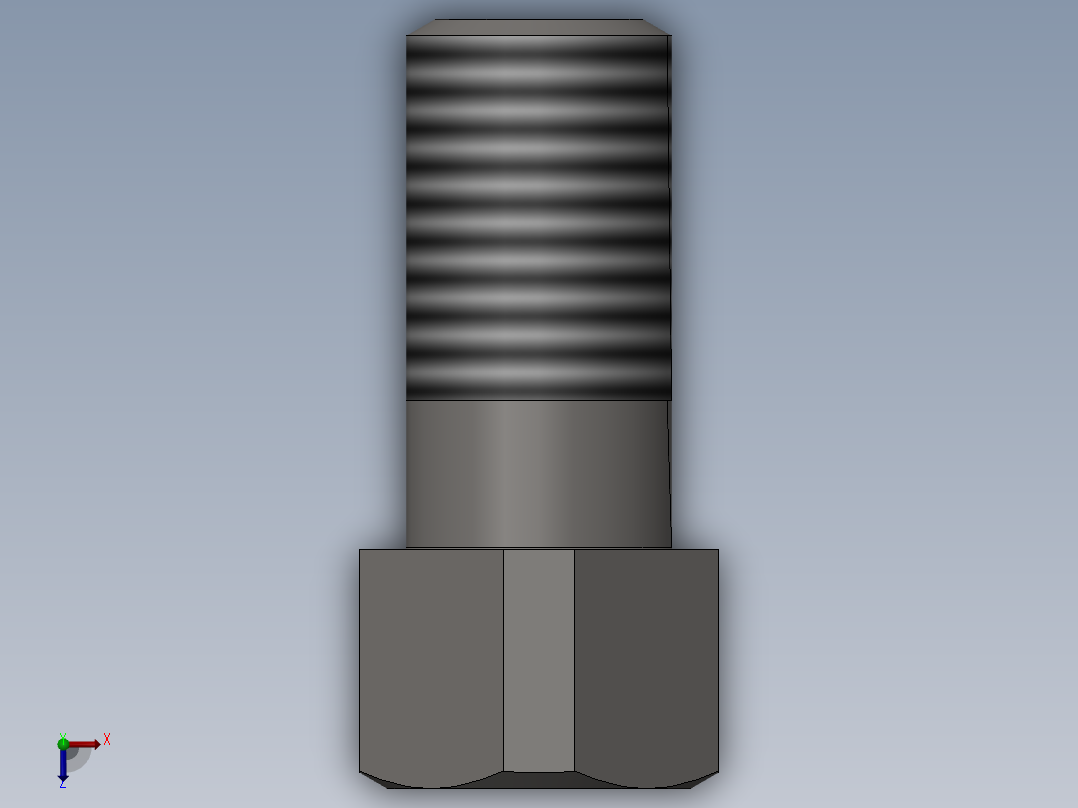 GB／T84-1988方头凹端紧定螺钉M20×40俯视图