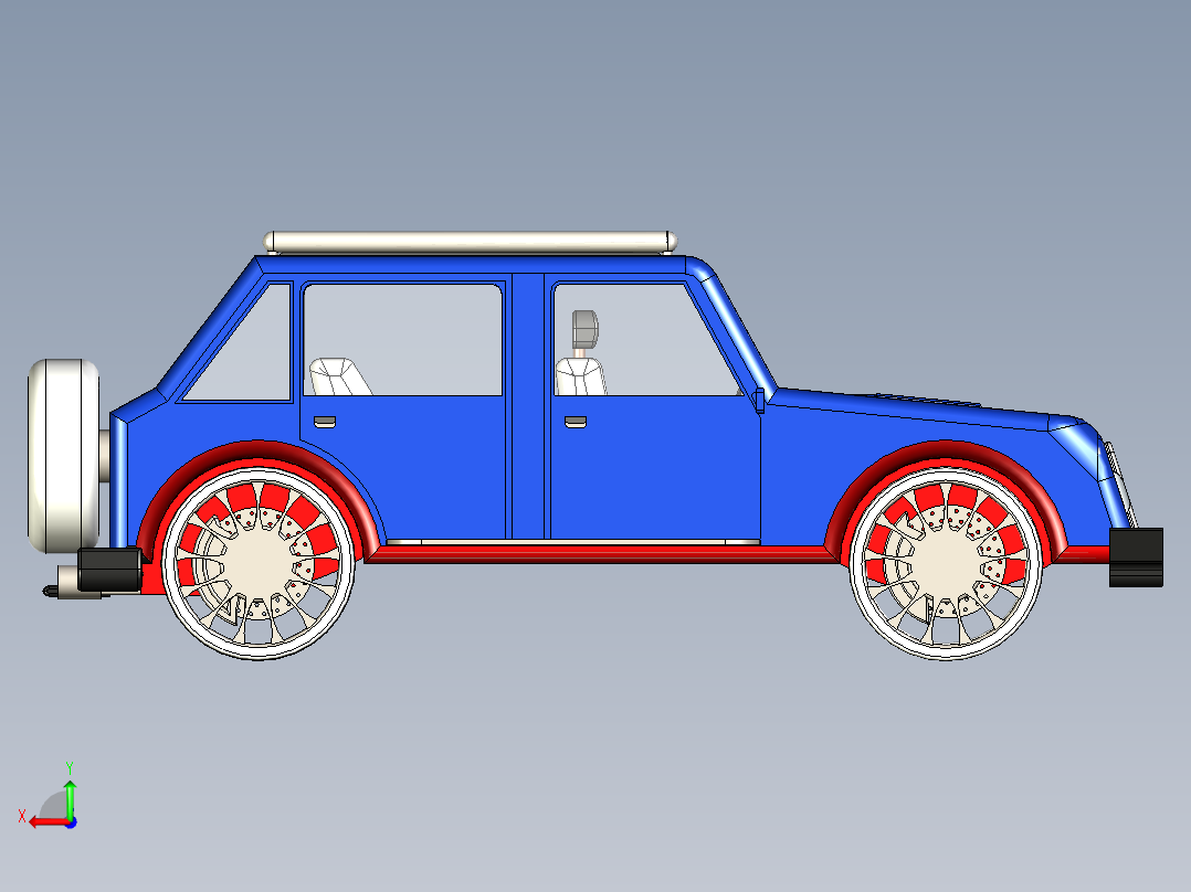 B3003995-吉普车汽车后视图
