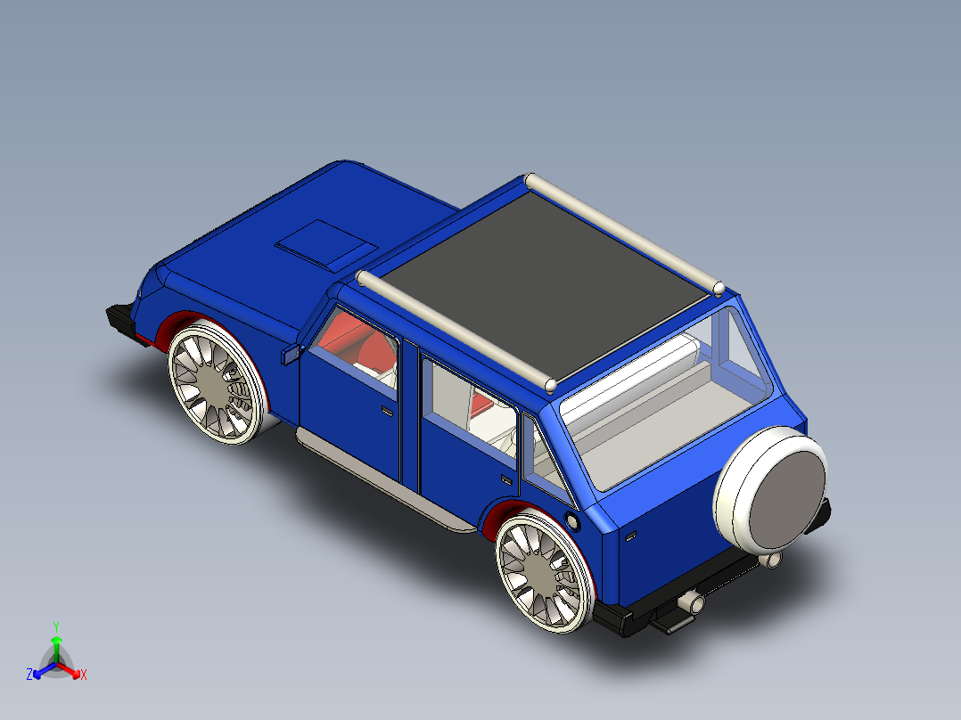 B3003995-吉普车汽车正等轴测图