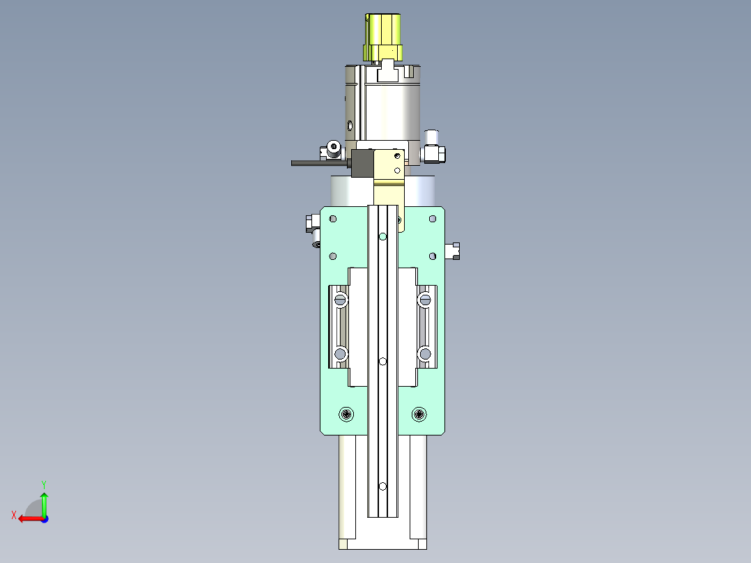 气爪旋转移动抓取气滑环结构物体运动后视图