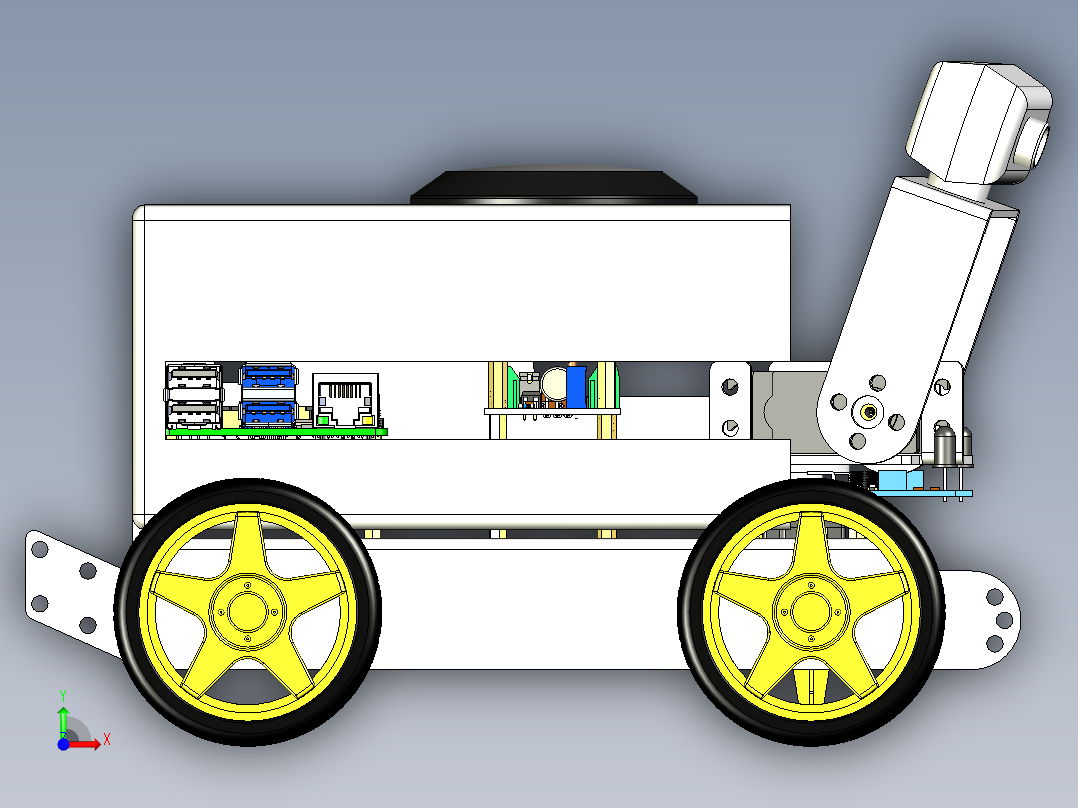 B3003967-智能识别汽车无人驾驶前视图