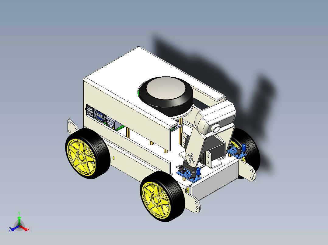 B3003967-智能识别汽车无人驾驶正等轴测图
