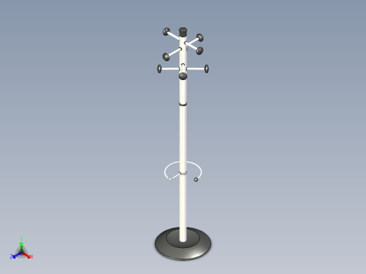 A2005084-衣帽架正等轴测缩略图