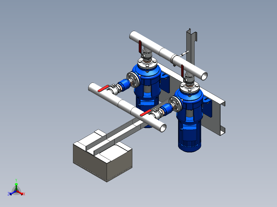 泵、水泵(82)正等轴测图