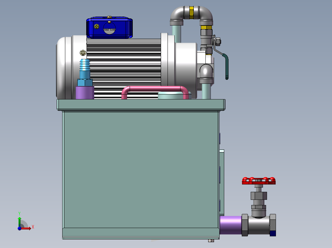 20L补油箱油泵液压站液位计前视图