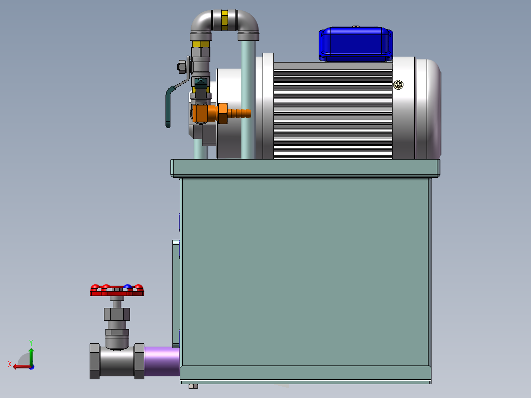 20L补油箱油泵液压站液位计后视图