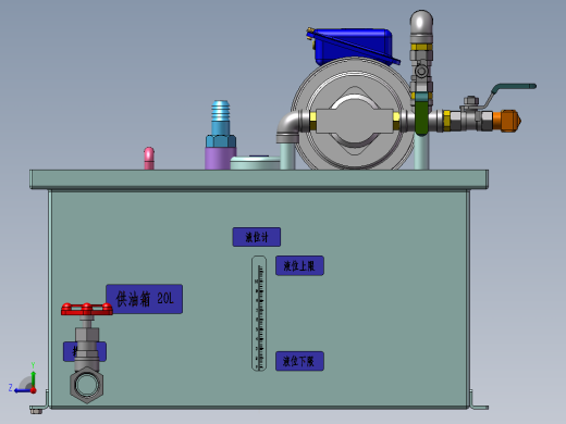 20L补油箱油泵液压站液位计右视缩略图