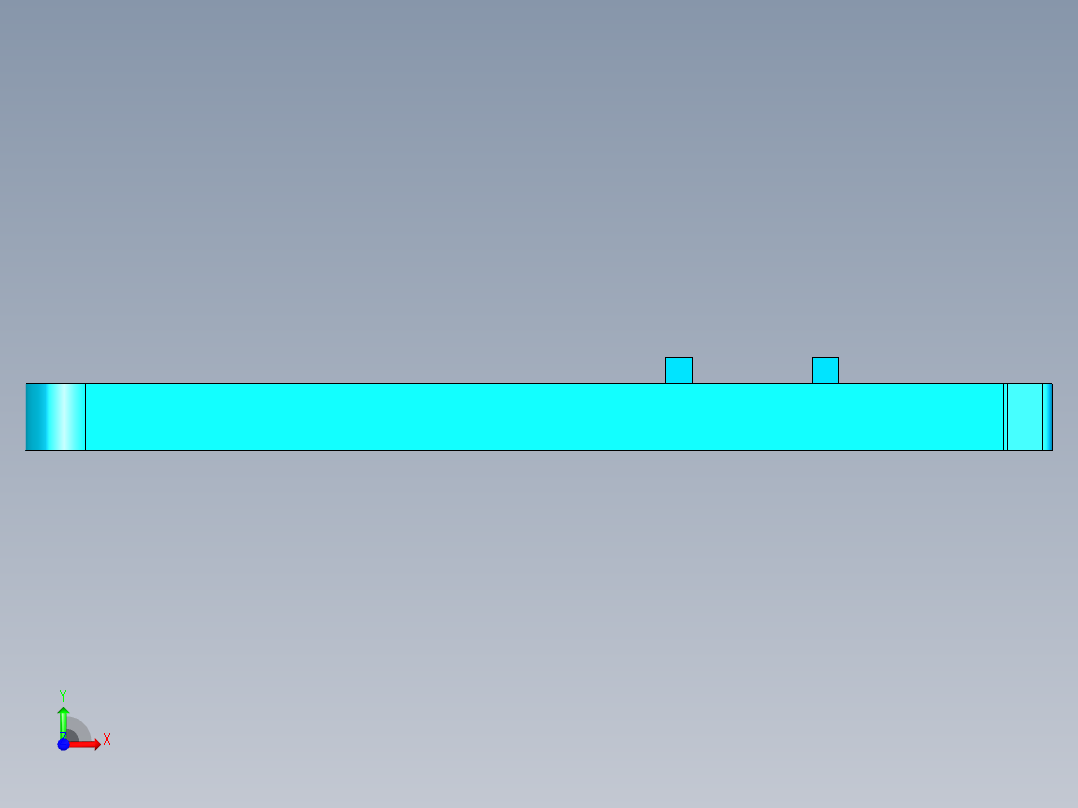 下置式计算机摆动支架115前视图