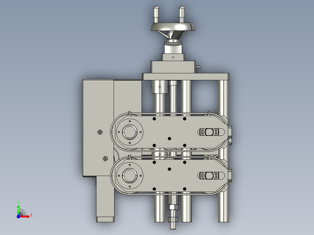 自立式双向牵引机前视图