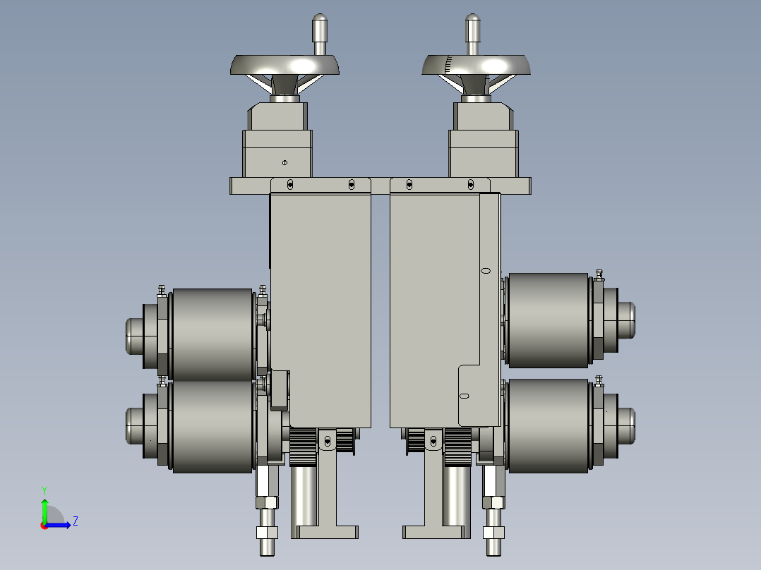 自立式双向牵引机左视图