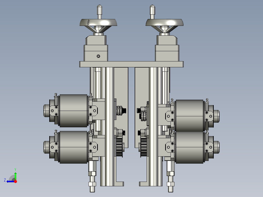 自立式双向牵引机右视图