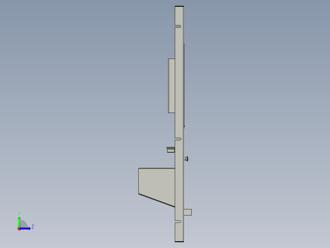 显示器键盘鼠标架左视图