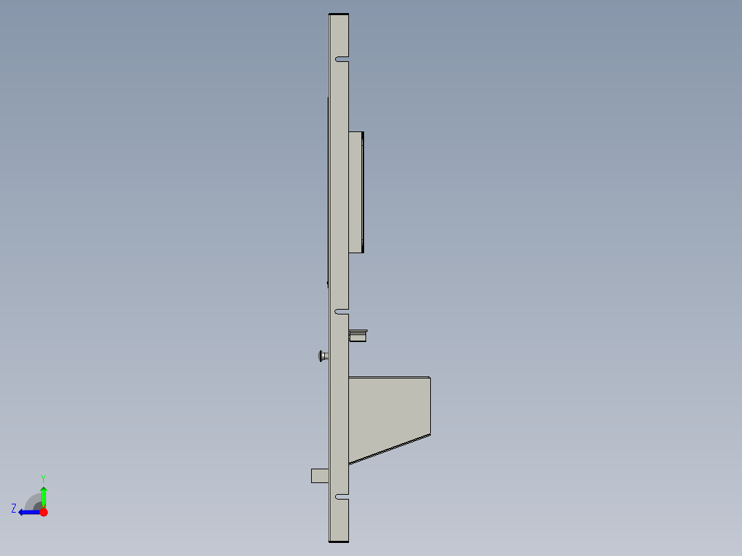 显示器键盘鼠标架右视图