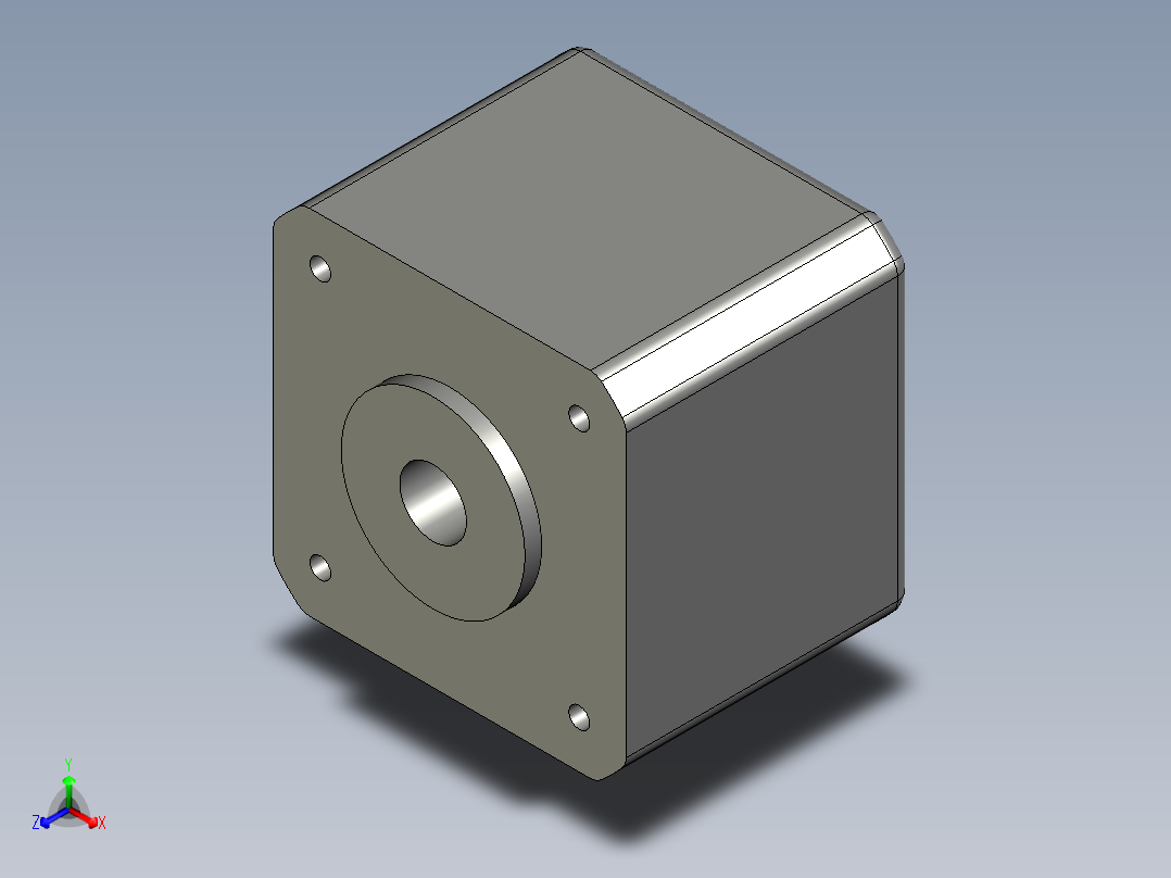 贯穿电机-42X34-200N-8X2正等轴测图