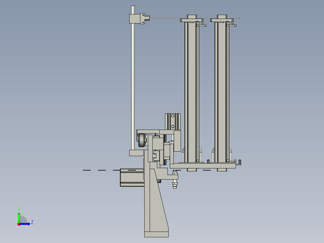 M收卡卡夹切换组左视图