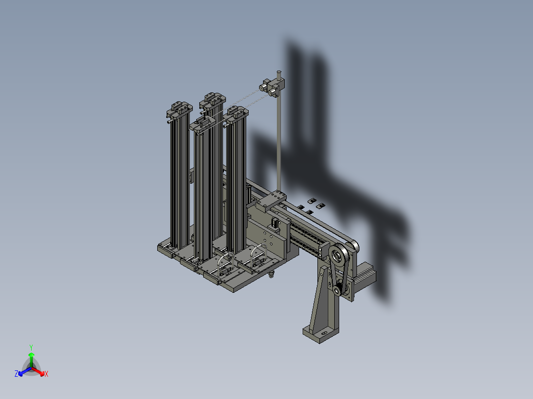 M收卡卡夹切换组正等轴测图