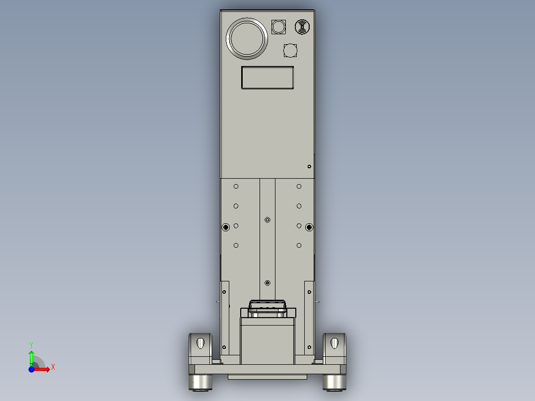塑料制品加工用小型压机前视图