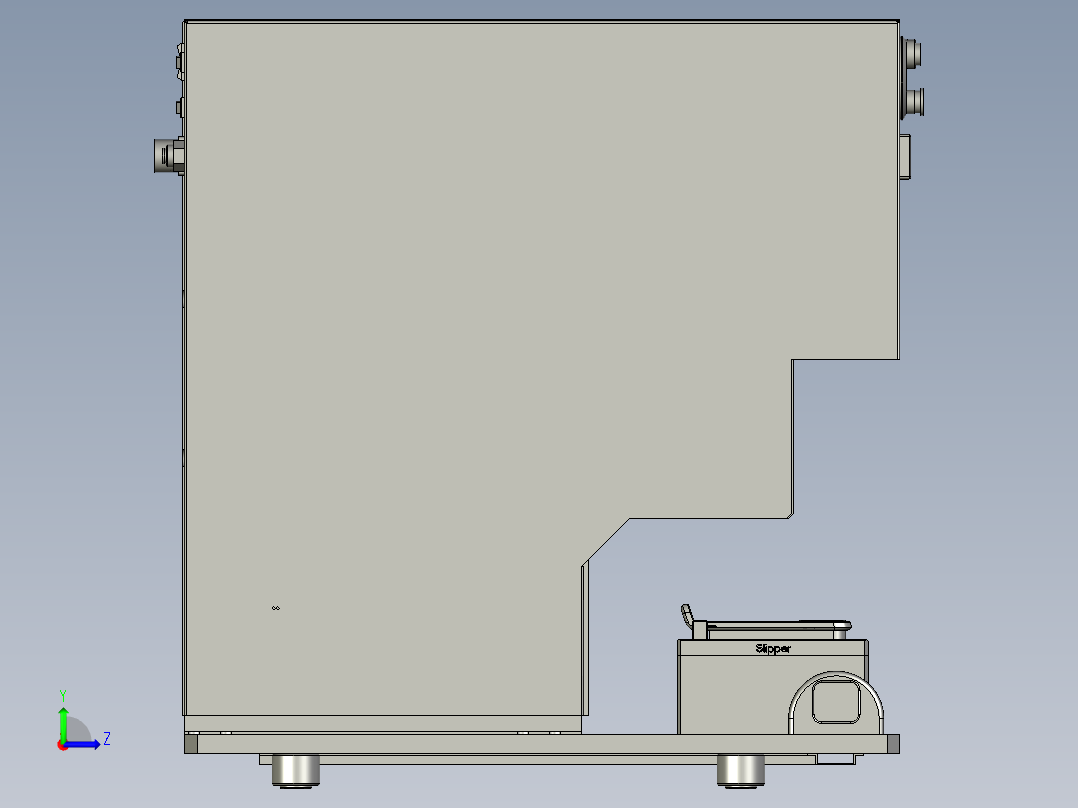 塑料制品加工用小型压机左视图