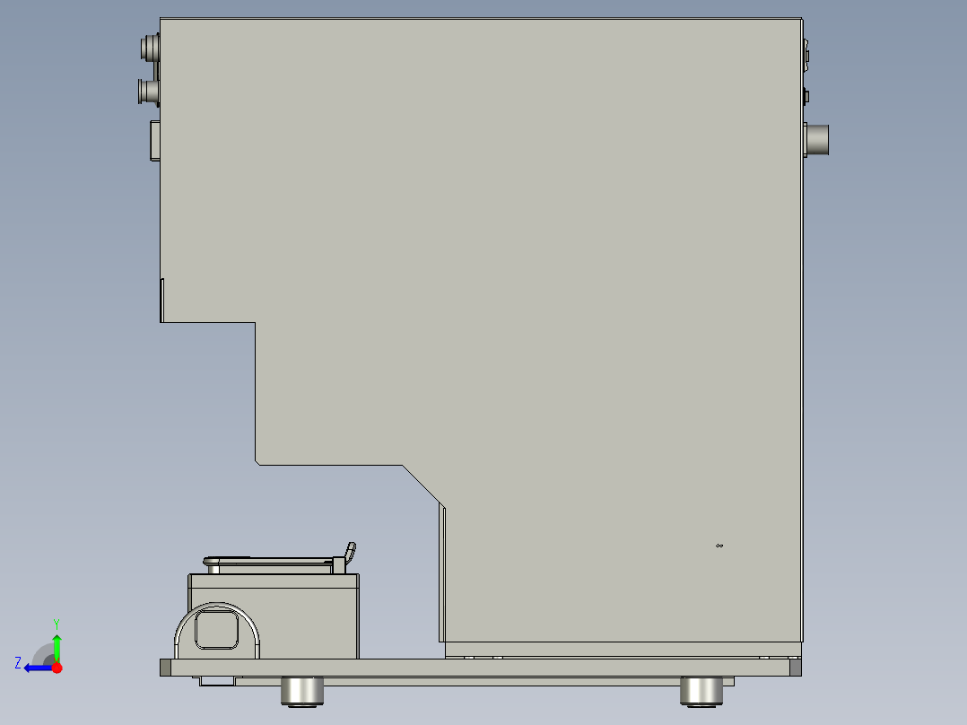 塑料制品加工用小型压机右视图
