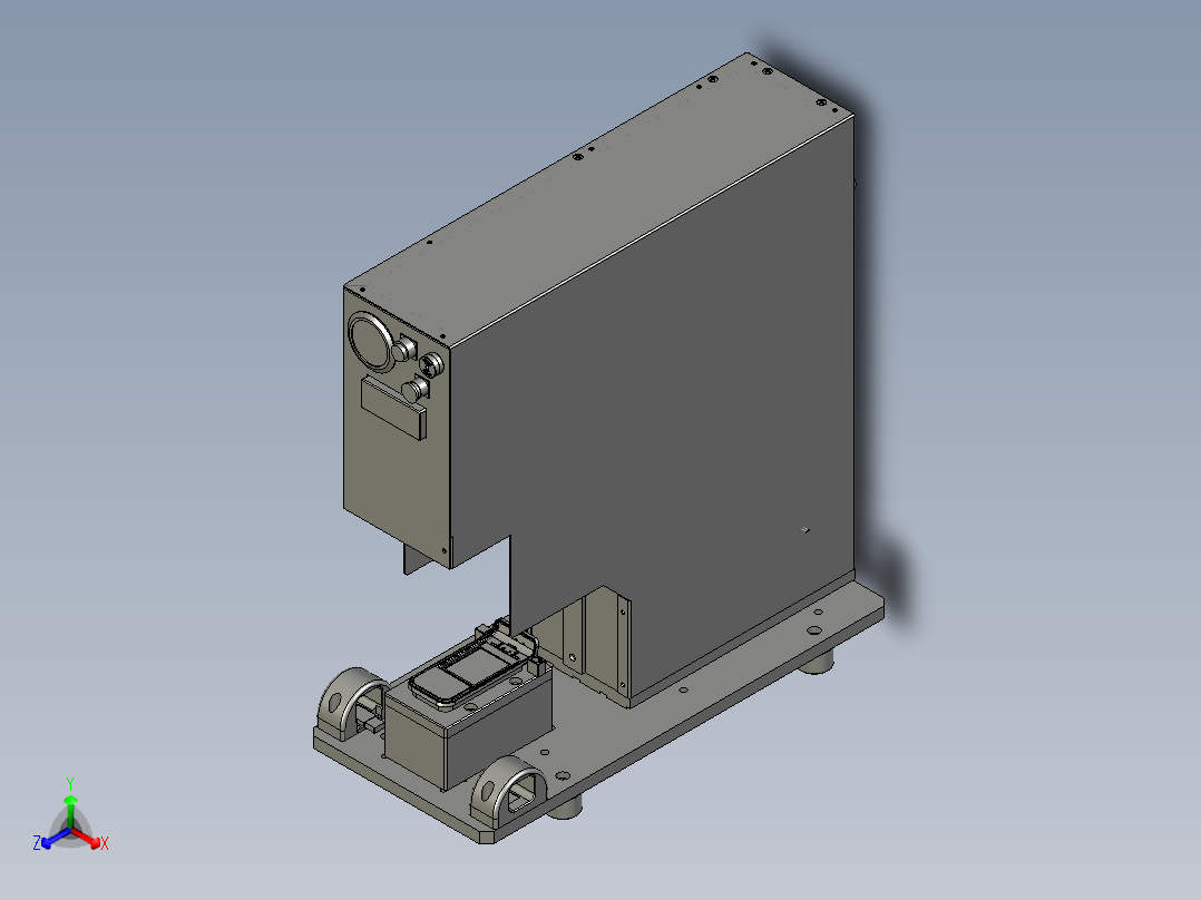 塑料制品加工用小型压机正等轴测图