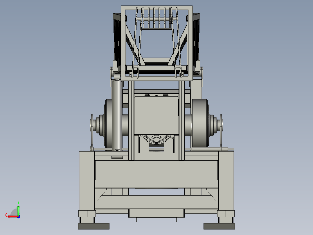 车载动力头水井钻机后视图
