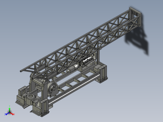 车载动力头水井钻机正等轴测缩略图