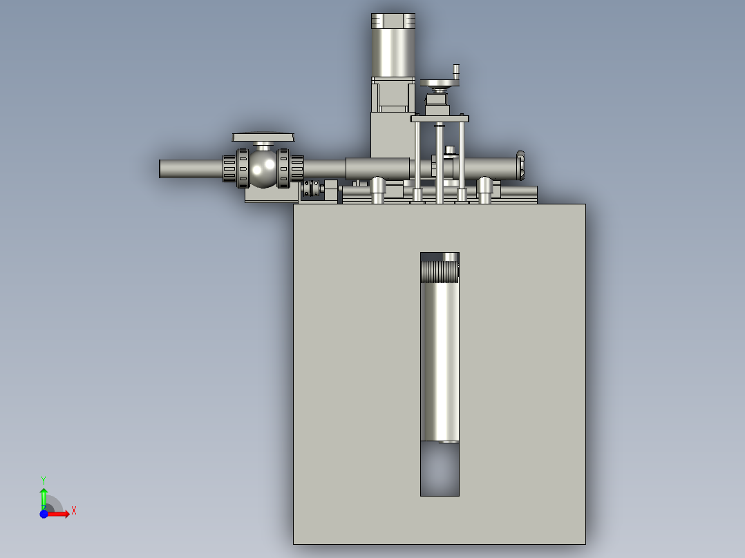 滚刷单元前视图