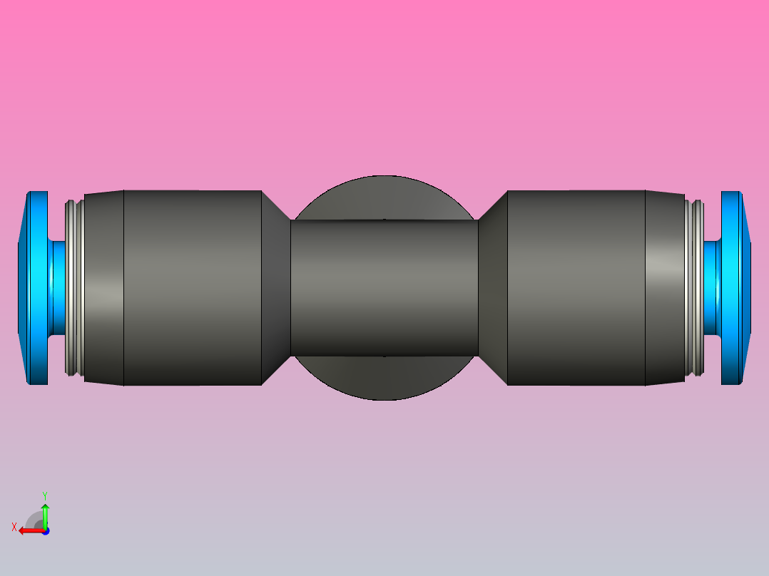 快插接头QST-1_8-4后视图